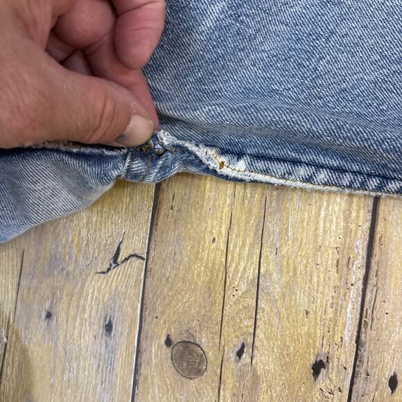 Vintage Levis 501 Button Fly Jeans 70s Made In USA SF207 Light Wash 34X30 - Picture 8 of 16